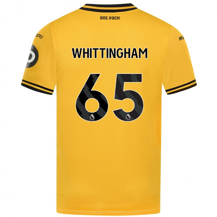 Danxen Enfant Maillot Matthew Whittingham #65 Jaune Tenues Domicile 2024/25 T-Shirt