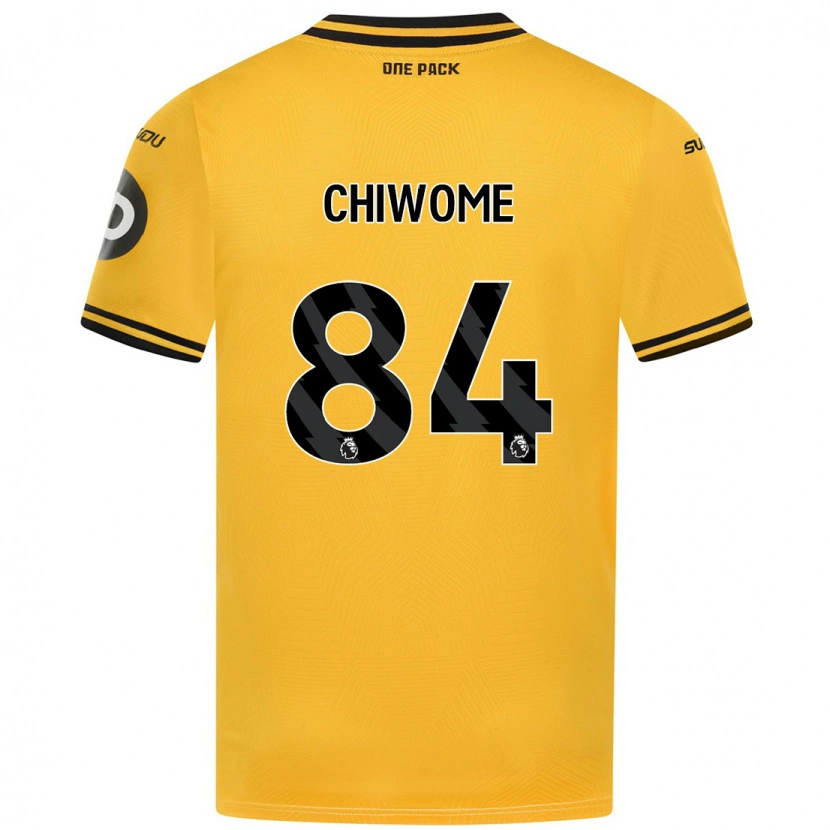 Danxen Enfant Maillot Leon Chiwome #84 Jaune Tenues Domicile 2024/25 T-Shirt