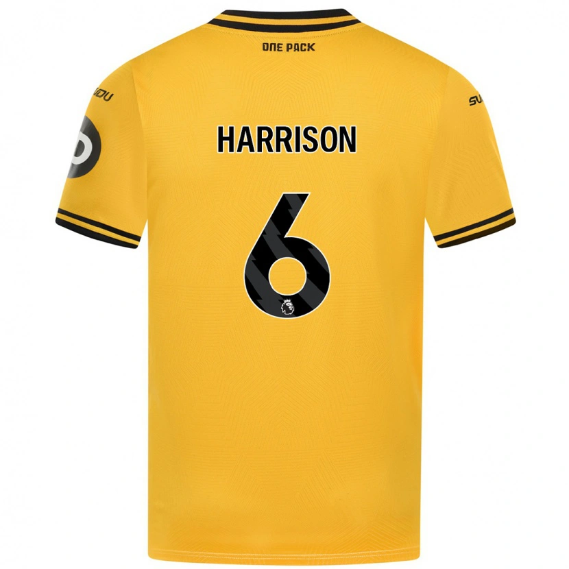 Danxen Enfant Maillot Lexie Harrison #6 Jaune Tenues Domicile 2024/25 T-Shirt