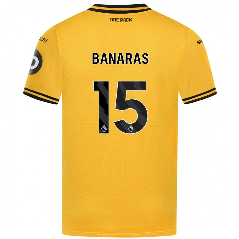 Danxen Enfant Maillot Layla Banaras #15 Jaune Tenues Domicile 2024/25 T-Shirt