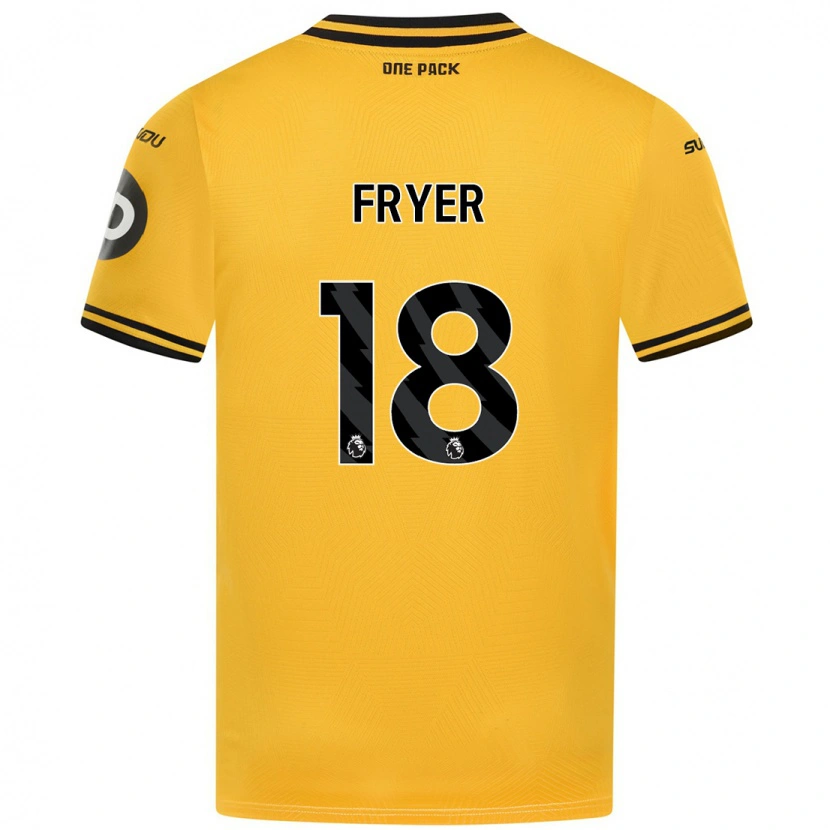 Danxen Enfant Maillot Hannah Fryer #18 Jaune Tenues Domicile 2024/25 T-Shirt