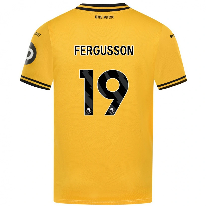 Danxen Enfant Maillot Liv Fergusson #19 Jaune Tenues Domicile 2024/25 T-Shirt