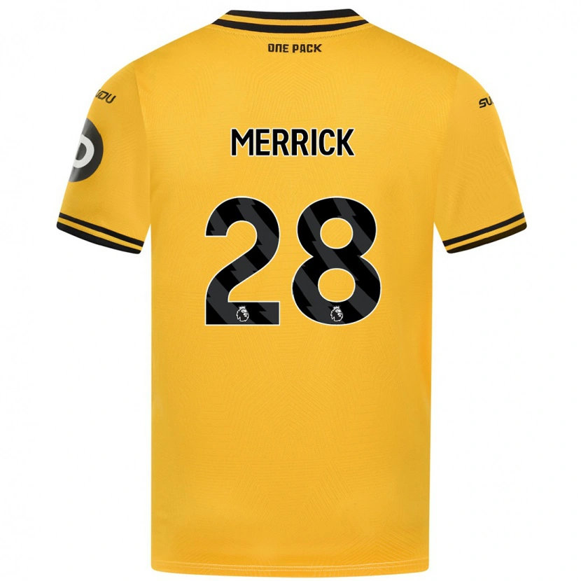 Danxen Enfant Maillot Beth Merrick #28 Jaune Tenues Domicile 2024/25 T-Shirt