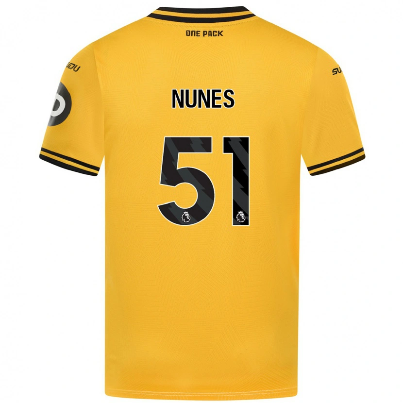 Danxen Enfant Maillot Grazi Nunes #51 Jaune Tenues Domicile 2024/25 T-Shirt