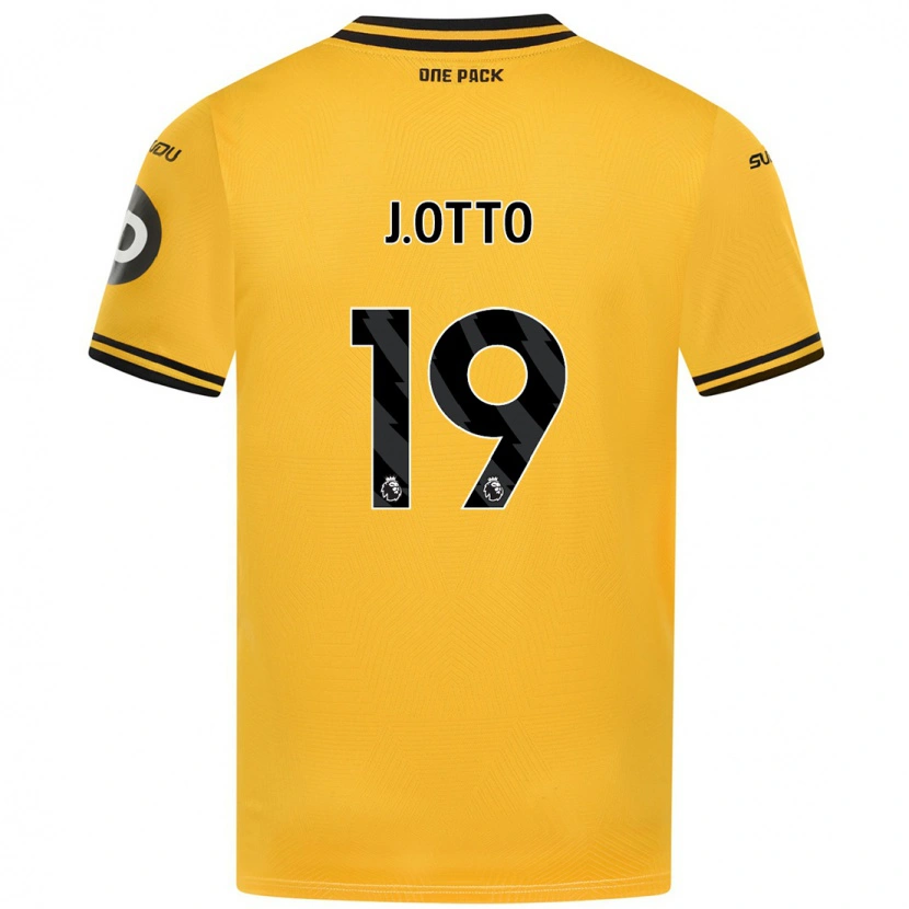 Danxen Enfant Maillot Jonny Otto #19 Jaune Tenues Domicile 2024/25 T-Shirt