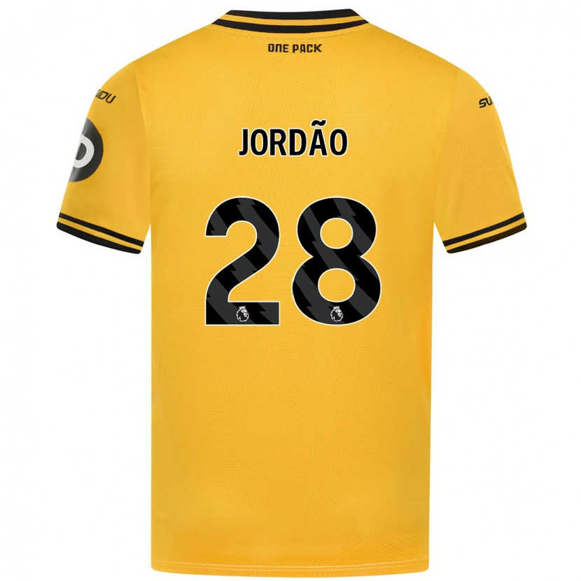 Danxen Enfant Maillot Bruno Jordão #28 Jaune Tenues Domicile 2024/25 T-Shirt