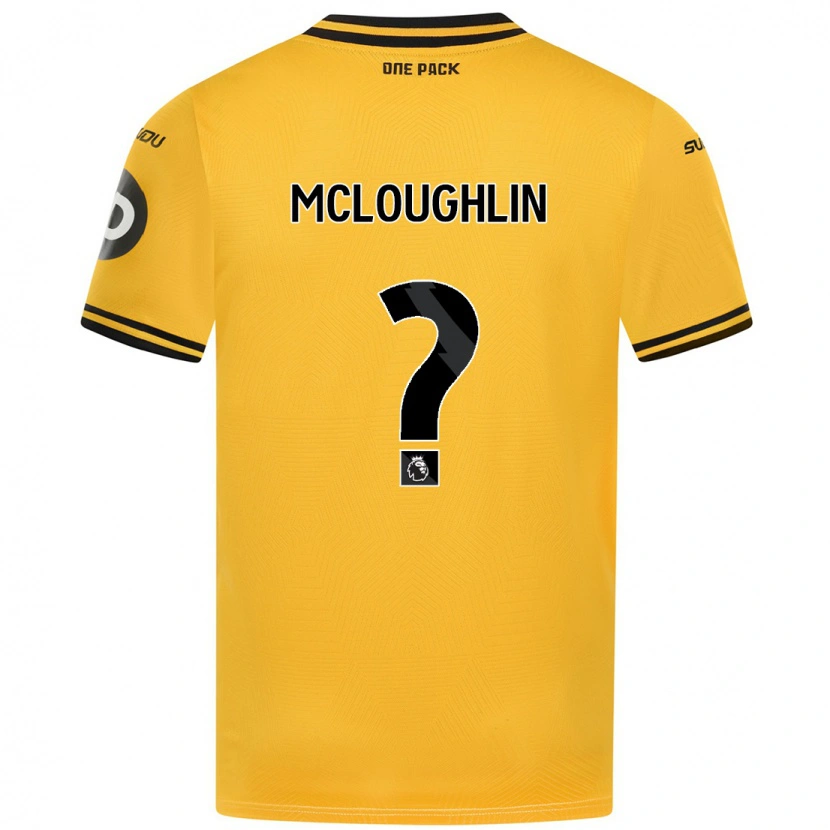 Danxen Enfant Maillot Lee Mcloughlin #0 Jaune Tenues Domicile 2024/25 T-Shirt