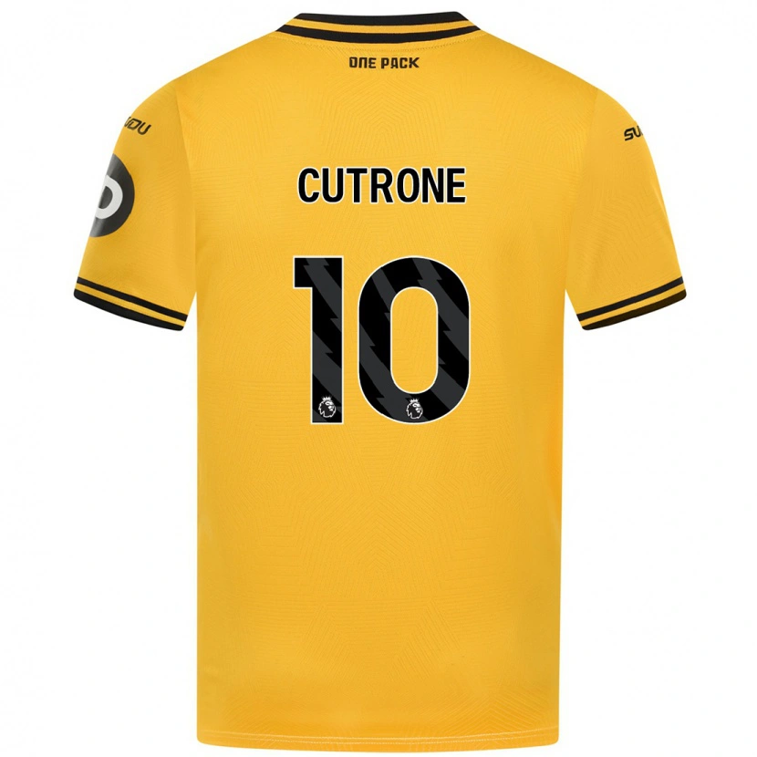 Danxen Enfant Maillot Patrick Cutrone #10 Jaune Tenues Domicile 2024/25 T-Shirt