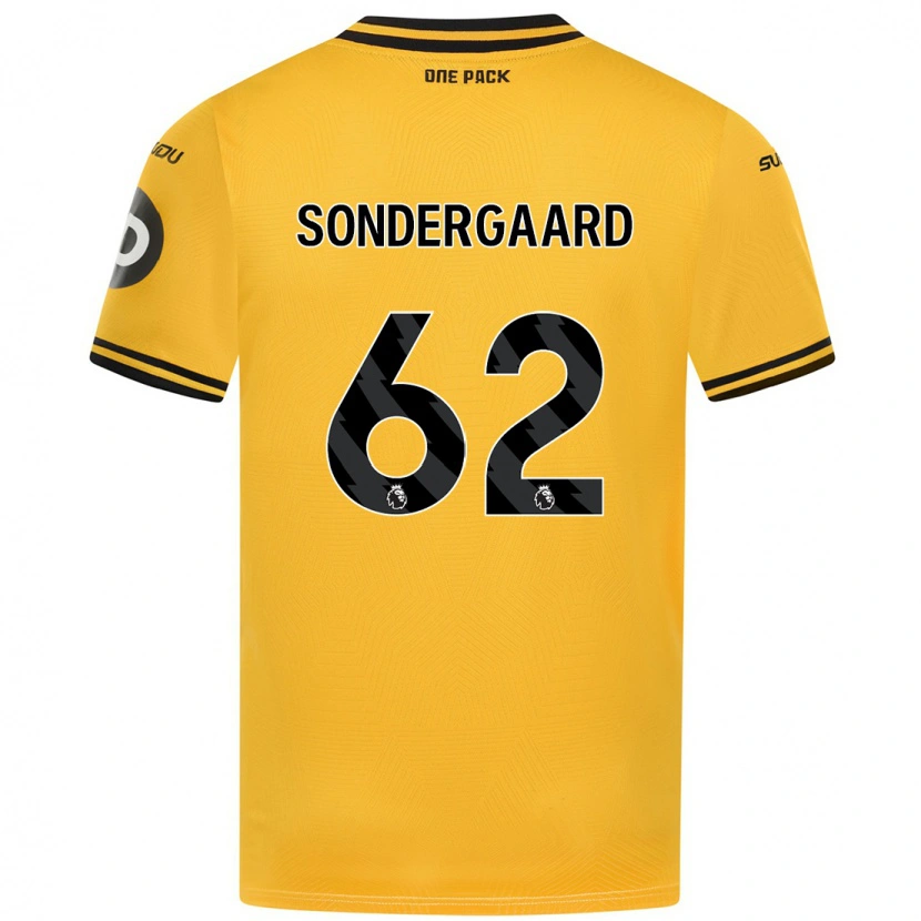 Danxen Enfant Maillot Andreas Sondergaard #62 Jaune Tenues Domicile 2024/25 T-Shirt