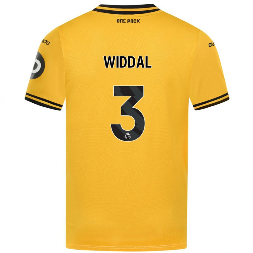 Danxen Enfant Maillot Natalie Widdal #3 Jaune Tenues Domicile 2024/25 T-Shirt