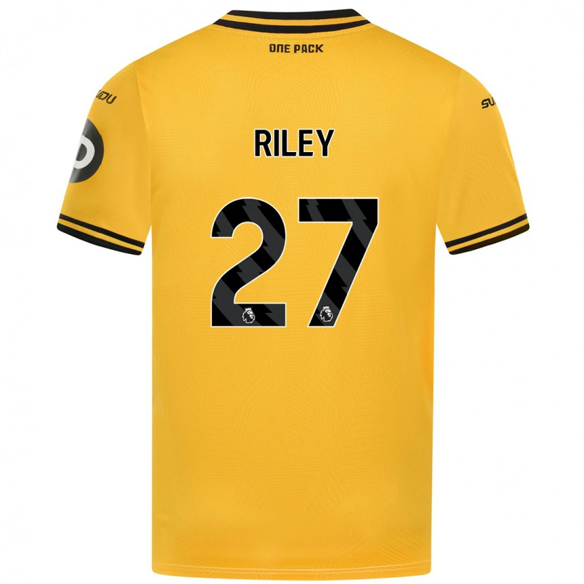 Danxen Enfant Maillot Lauren Riley #27 Jaune Tenues Domicile 2024/25 T-Shirt