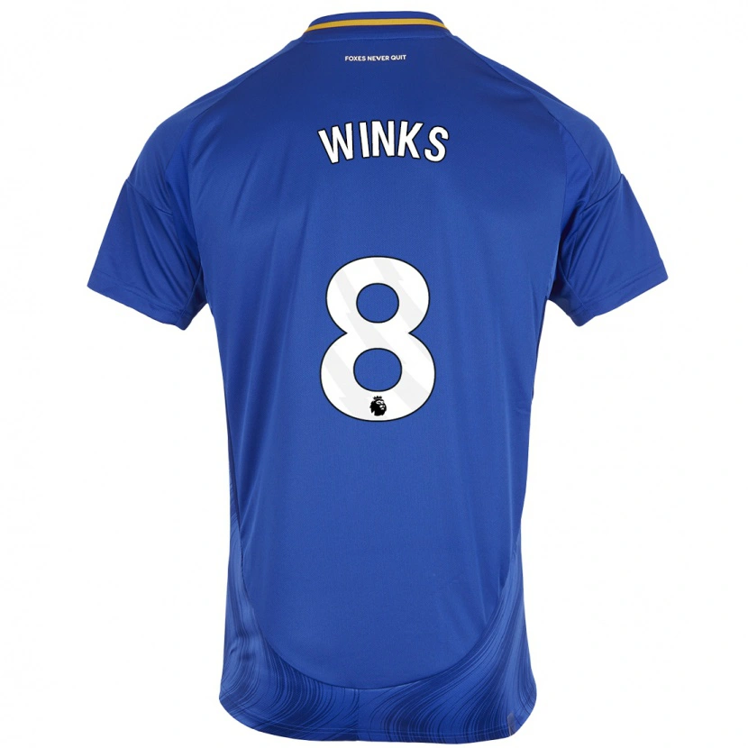 Danxen Enfant Maillot Harry Winks #8 Bleu Blanc Tenues Domicile 2024/25 T-Shirt