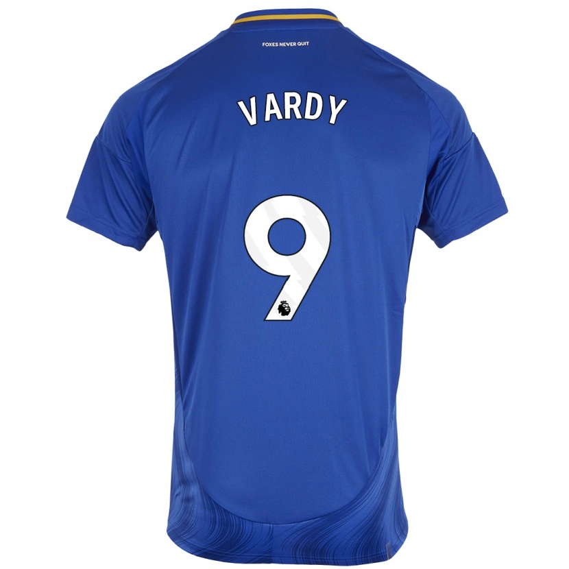 Danxen Enfant Maillot Jamie Vardy #9 Bleu Blanc Tenues Domicile 2024/25 T-Shirt