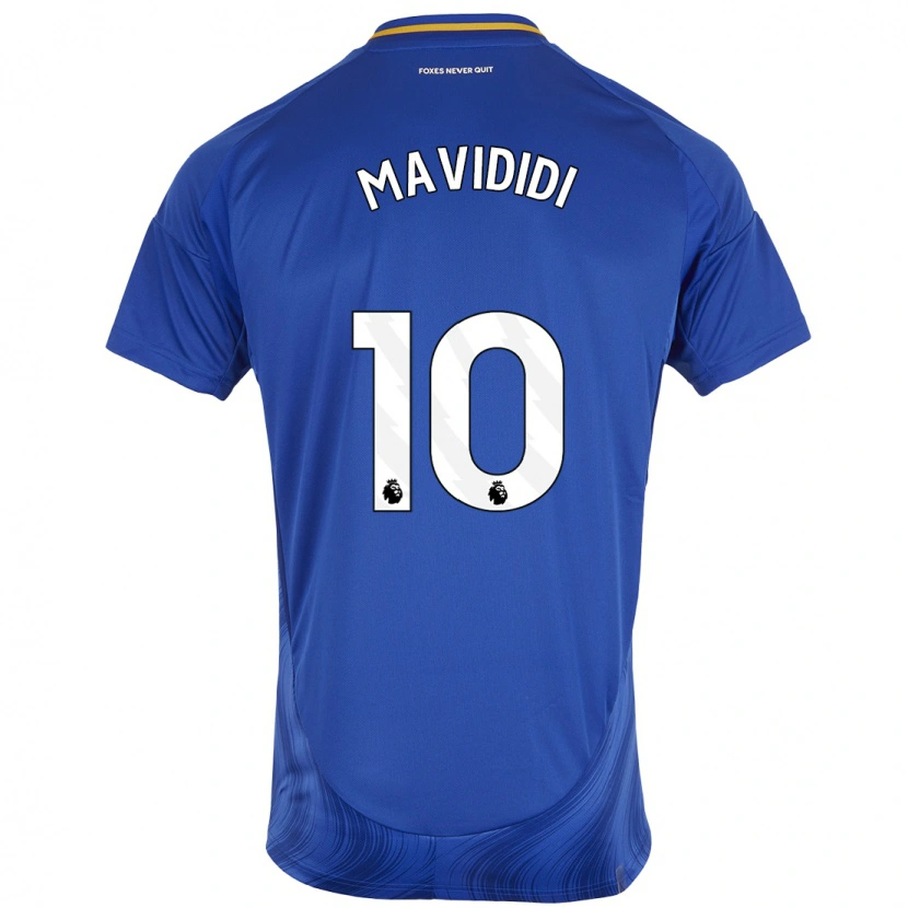 Danxen Enfant Maillot Stephy Mavididi #10 Bleu Blanc Tenues Domicile 2024/25 T-Shirt