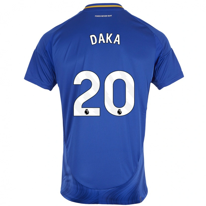 Danxen Enfant Maillot Patson Daka #20 Bleu Blanc Tenues Domicile 2024/25 T-Shirt