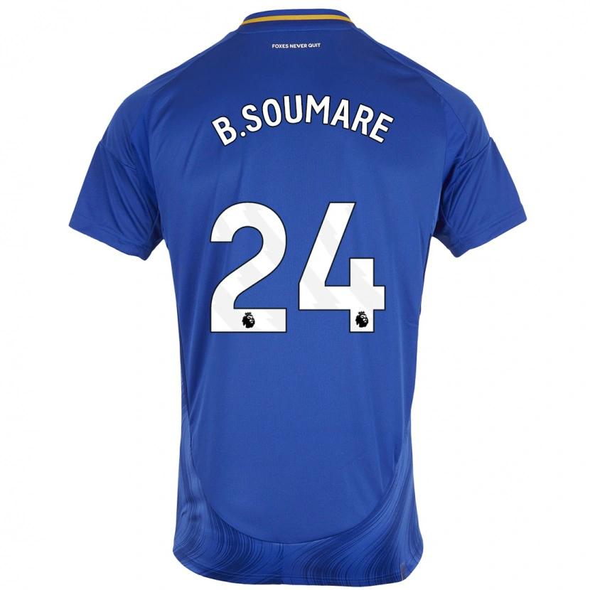 Danxen Enfant Maillot Boubakary Soumaré #24 Bleu Blanc Tenues Domicile 2024/25 T-Shirt