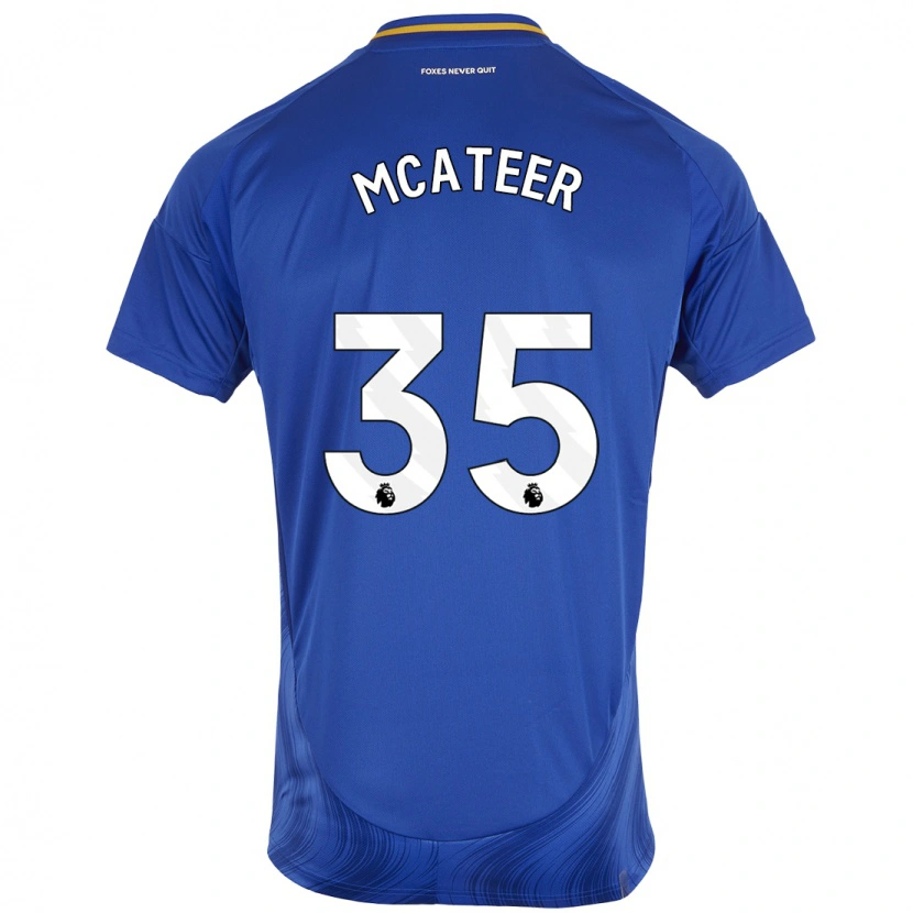 Danxen Enfant Maillot Kasey Mcateer #35 Bleu Blanc Tenues Domicile 2024/25 T-Shirt