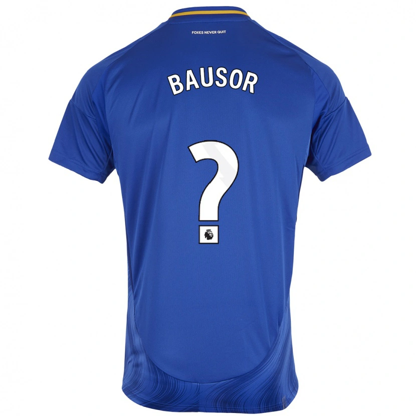 Danxen Enfant Maillot Stevie Bausor #0 Bleu Blanc Tenues Domicile 2024/25 T-Shirt