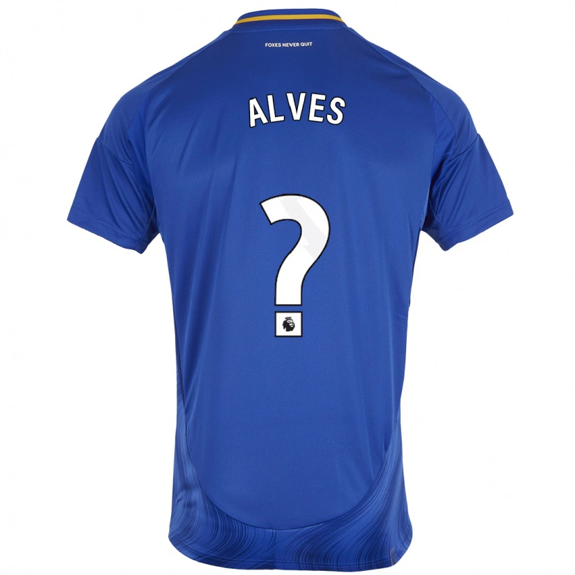 Danxen Enfant Maillot Will Alves #0 Bleu Blanc Tenues Domicile 2024/25 T-Shirt