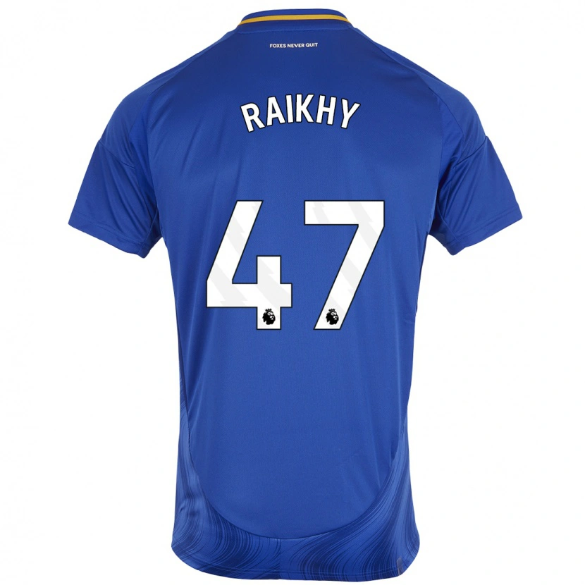 Danxen Enfant Maillot Arjan Raikhy #47 Bleu Blanc Tenues Domicile 2024/25 T-Shirt