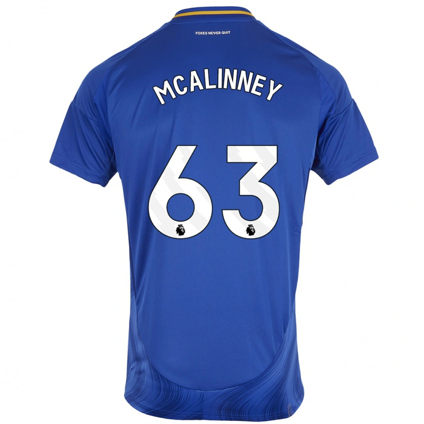 Danxen Enfant Maillot Liam Mcalinney #63 Bleu Blanc Tenues Domicile 2024/25 T-Shirt