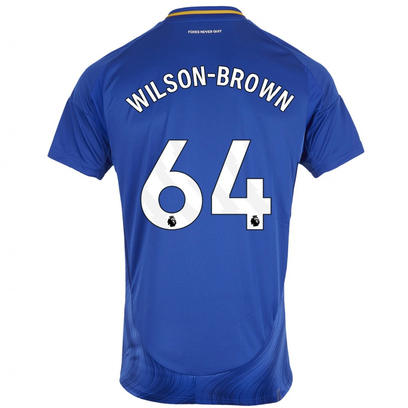 Danxen Enfant Maillot Tom Wilson-Brown #64 Bleu Blanc Tenues Domicile 2024/25 T-Shirt