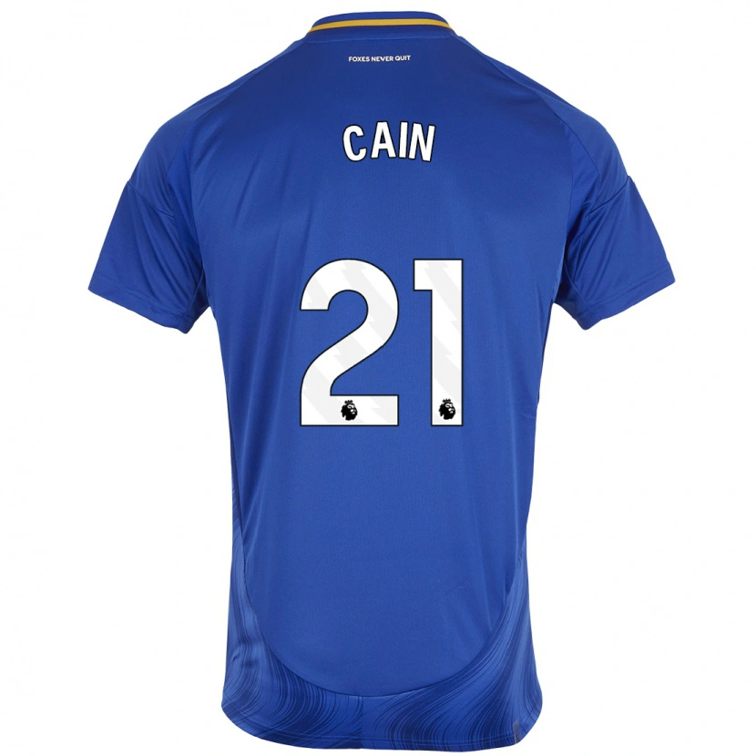 Danxen Enfant Maillot Hannah Cain #21 Bleu Blanc Tenues Domicile 2024/25 T-Shirt