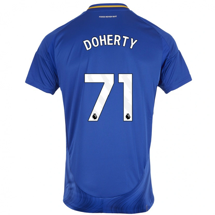 Danxen Enfant Maillot Arlo Doherty #71 Bleu Blanc Tenues Domicile 2024/25 T-Shirt