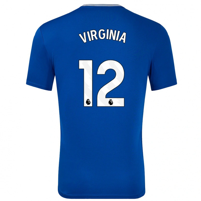 Danxen Enfant Maillot João Virgínia #12 Bleu Avec Tenues Domicile 2024/25 T-Shirt