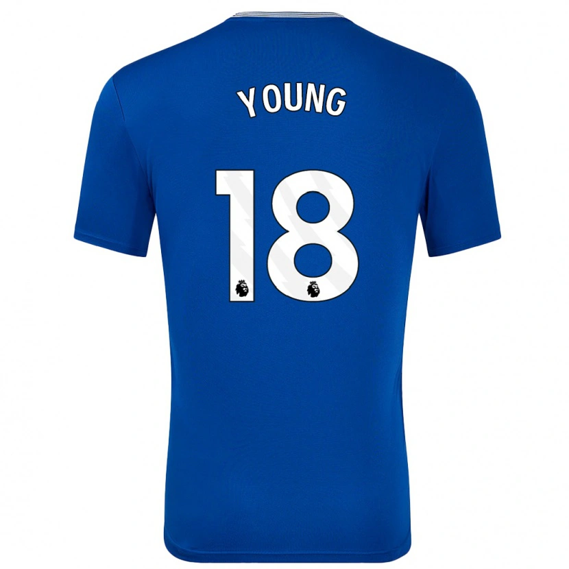 Danxen Enfant Maillot Ashley Young #18 Bleu Avec Tenues Domicile 2024/25 T-Shirt