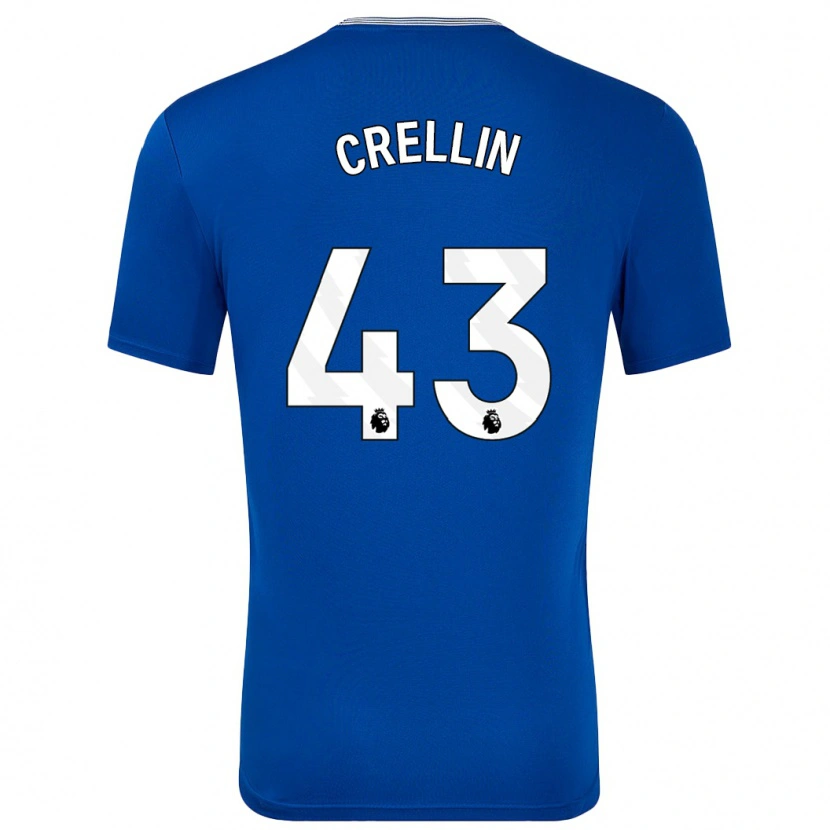 Danxen Enfant Maillot Billy Crellin #43 Bleu Avec Tenues Domicile 2024/25 T-Shirt