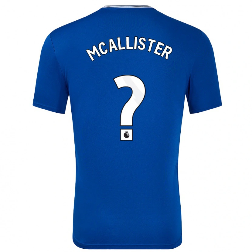 Danxen Enfant Maillot Sean Mcallister #0 Bleu Avec Tenues Domicile 2024/25 T-Shirt