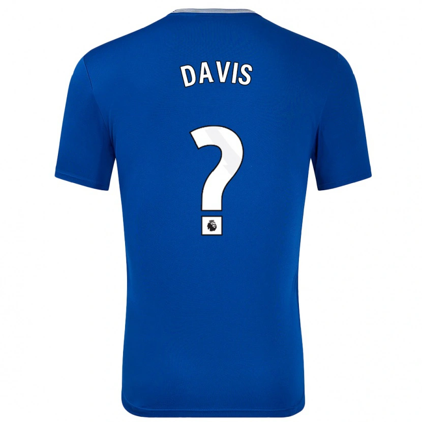 Danxen Enfant Maillot Luca Davis #0 Bleu Avec Tenues Domicile 2024/25 T-Shirt