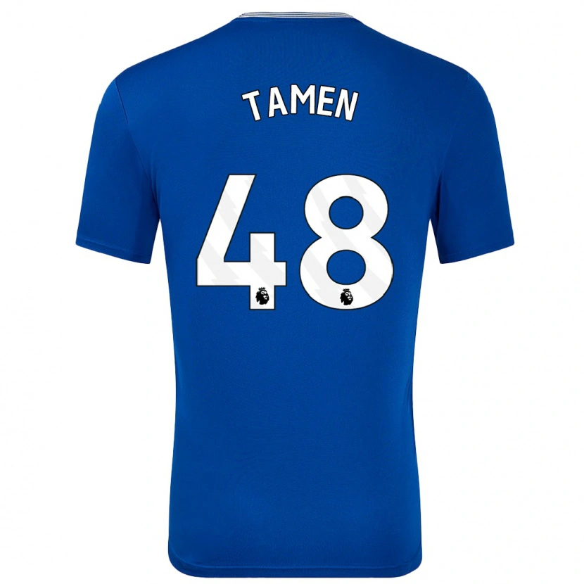 Danxen Enfant Maillot William Tamen #48 Bleu Avec Tenues Domicile 2024/25 T-Shirt