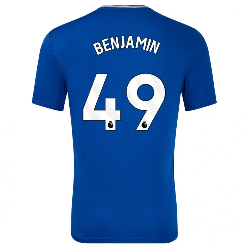 Danxen Enfant Maillot Omari Benjamin #49 Bleu Avec Tenues Domicile 2024/25 T-Shirt