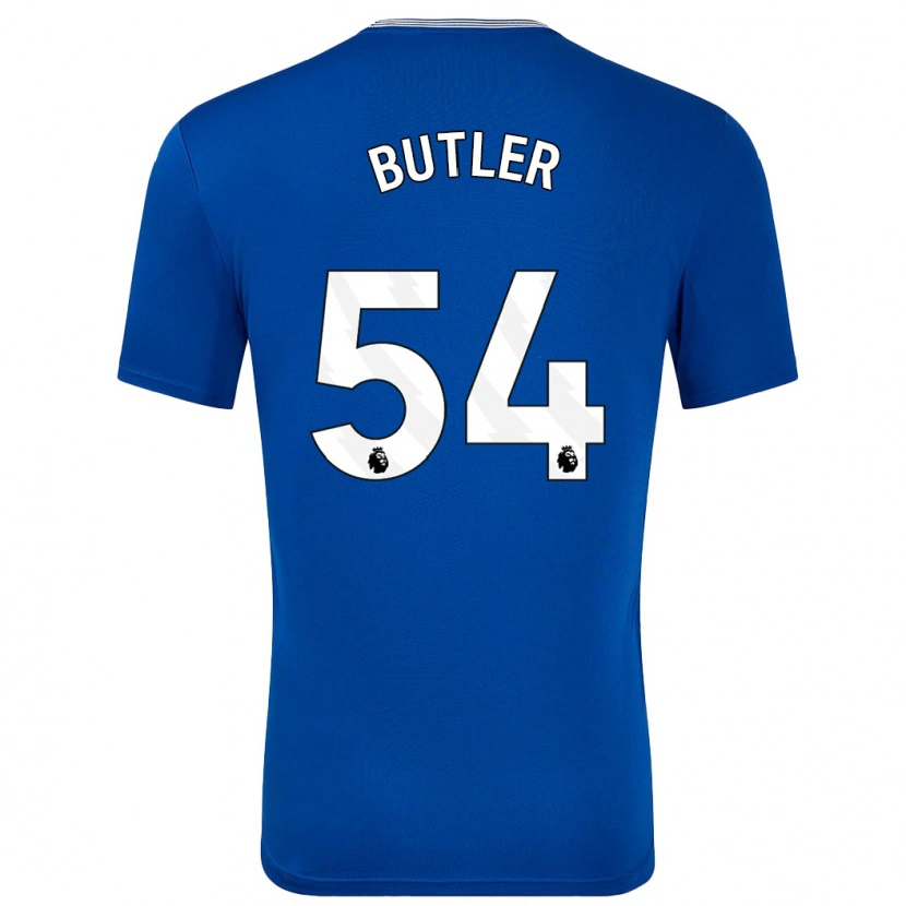 Danxen Enfant Maillot Jack Butler #54 Bleu Avec Tenues Domicile 2024/25 T-Shirt