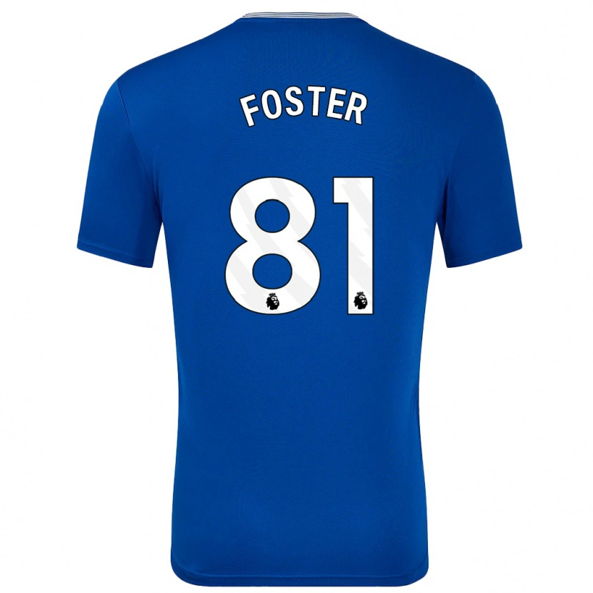 Danxen Enfant Maillot Harvey Foster #81 Bleu Avec Tenues Domicile 2024/25 T-Shirt