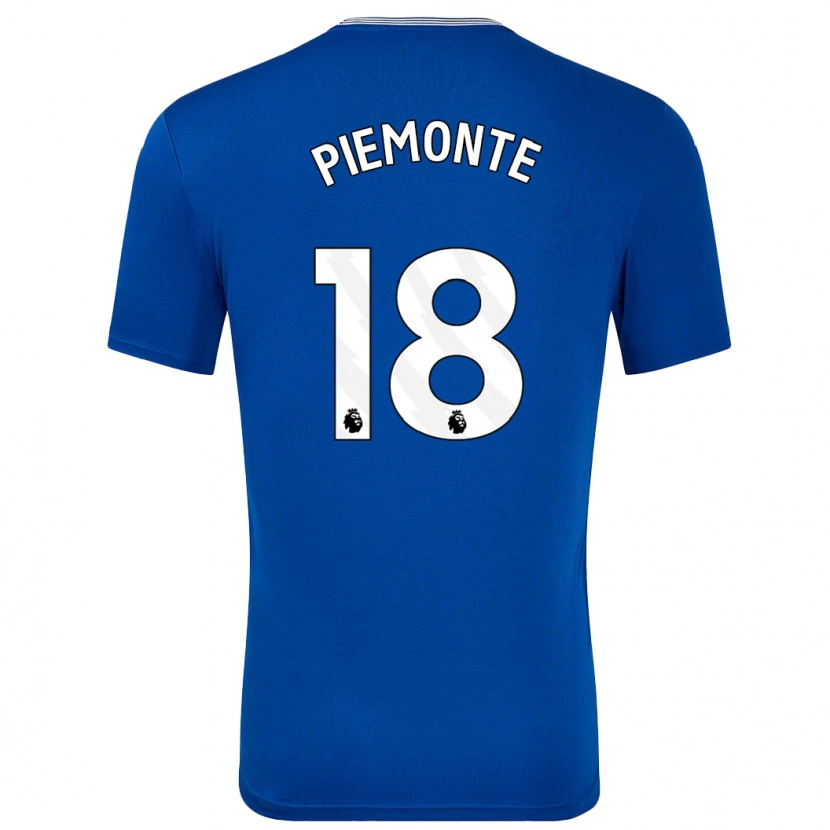 Danxen Enfant Maillot Martina Piemonte #18 Bleu Avec Tenues Domicile 2024/25 T-Shirt