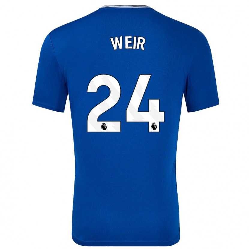 Danxen Enfant Maillot Kenzie Weir #24 Bleu Avec Tenues Domicile 2024/25 T-Shirt