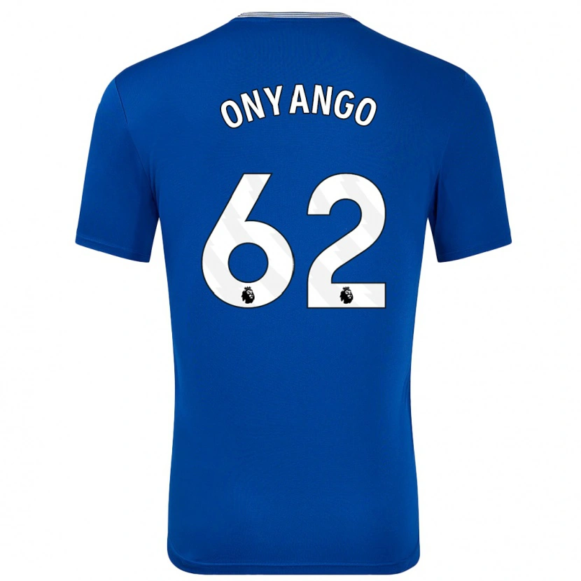 Danxen Enfant Maillot Tyler Onyango #62 Bleu Avec Tenues Domicile 2024/25 T-Shirt