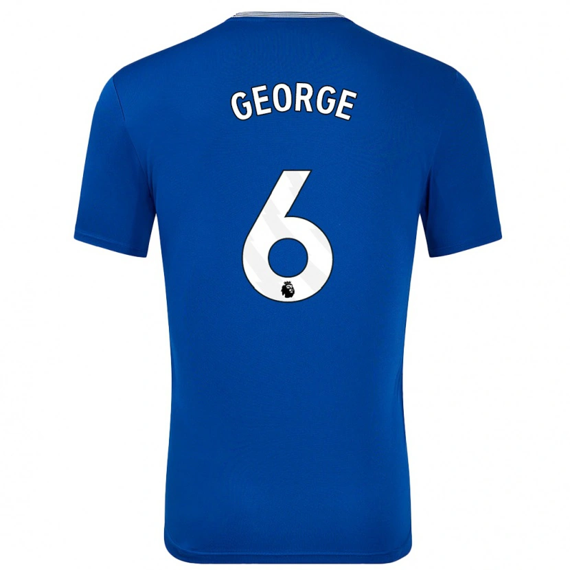 Danxen Enfant Maillot Gabrielle George #6 Bleu Avec Tenues Domicile 2024/25 T-Shirt