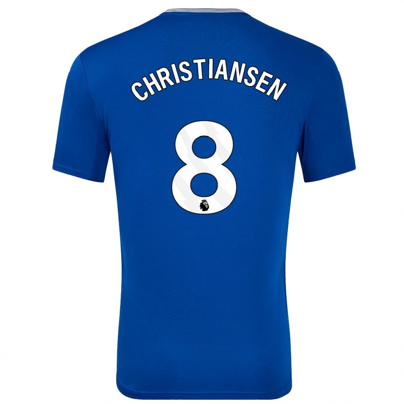 Danxen Enfant Maillot Izzy Christiansen #8 Bleu Avec Tenues Domicile 2024/25 T-Shirt