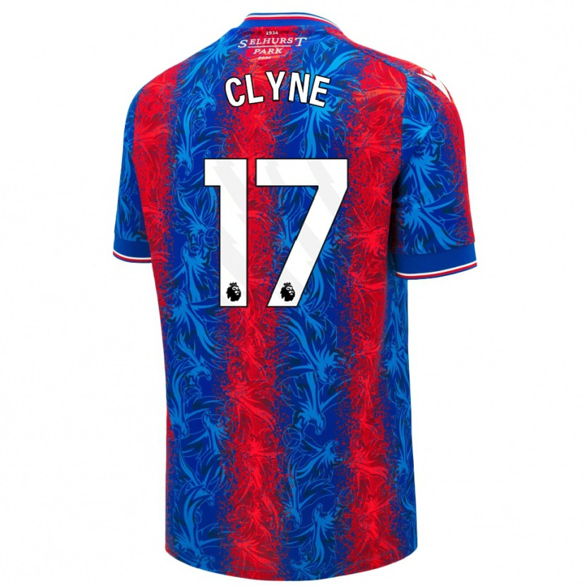 Danxen Enfant Maillot Nathaniel Clyne #17 Rayures Rouges Et Bleues Tenues Domicile 2024/25 T-Shirt