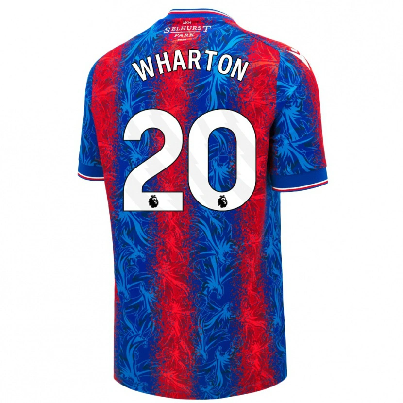 Danxen Enfant Maillot Adam Wharton #20 Rayures Rouges Et Bleues Tenues Domicile 2024/25 T-Shirt