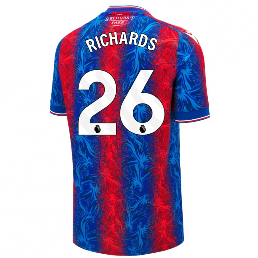 Danxen Enfant Maillot Chris Richards #26 Rayures Rouges Et Bleues Tenues Domicile 2024/25 T-Shirt