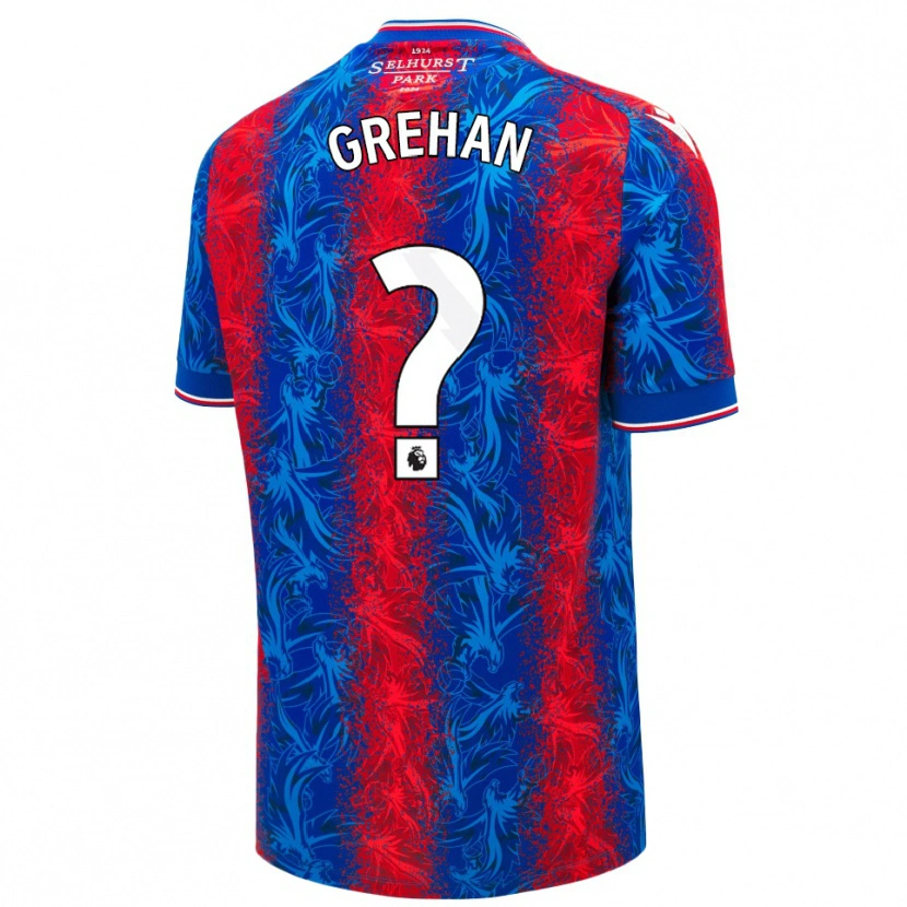 Danxen Enfant Maillot Seán Grehan #0 Rayures Rouges Et Bleues Tenues Domicile 2024/25 T-Shirt