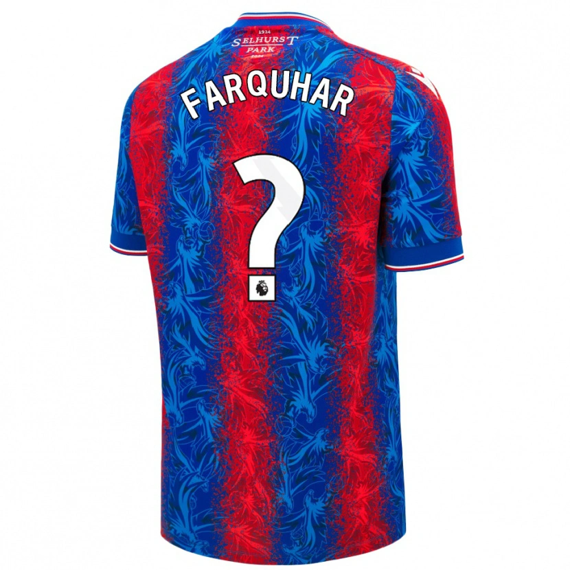 Danxen Enfant Maillot Craig Farquhar #0 Rayures Rouges Et Bleues Tenues Domicile 2024/25 T-Shirt