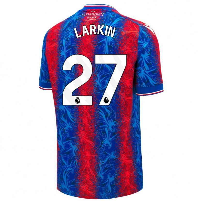 Danxen Enfant Maillot Abbie Larkin #27 Rayures Rouges Et Bleues Tenues Domicile 2024/25 T-Shirt