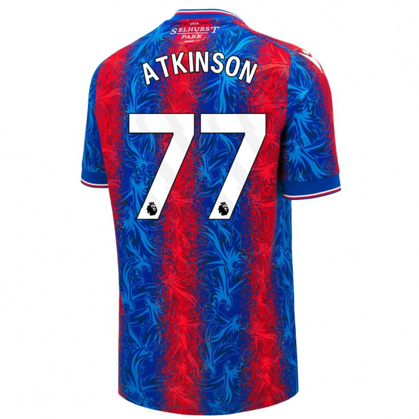 Danxen Enfant Maillot Isibeal Atkinson #77 Rayures Rouges Et Bleues Tenues Domicile 2024/25 T-Shirt