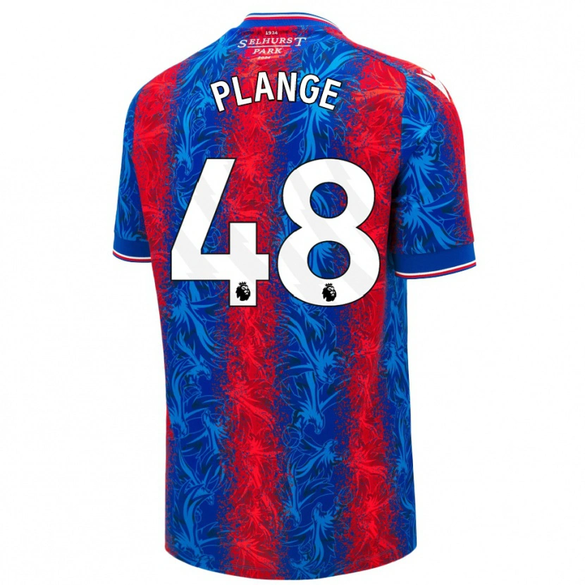 Danxen Enfant Maillot Luke Plange #48 Rayures Rouges Et Bleues Tenues Domicile 2024/25 T-Shirt